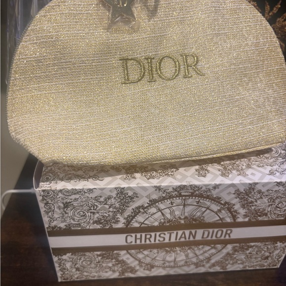 Dior Handbags - Dior Gold Cosmetic Bag